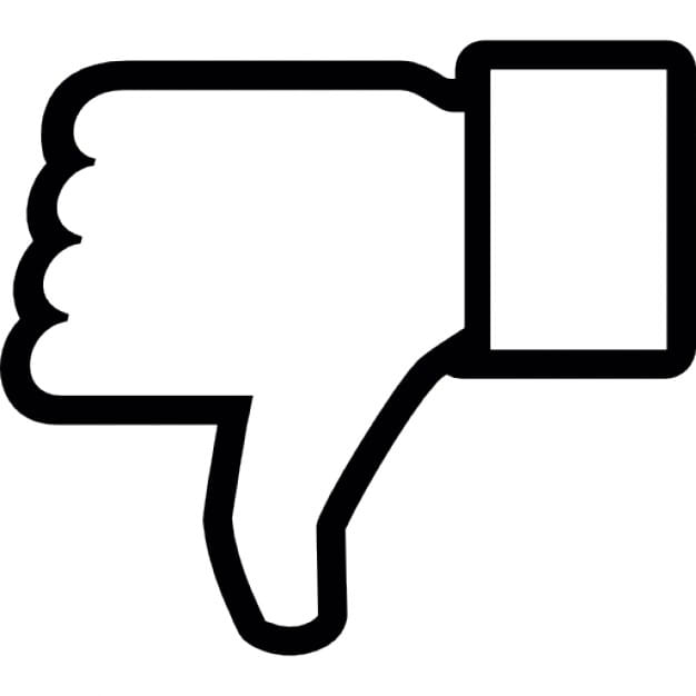 Dislike On Facebook Thumb Down Symbol Outline 318 37193